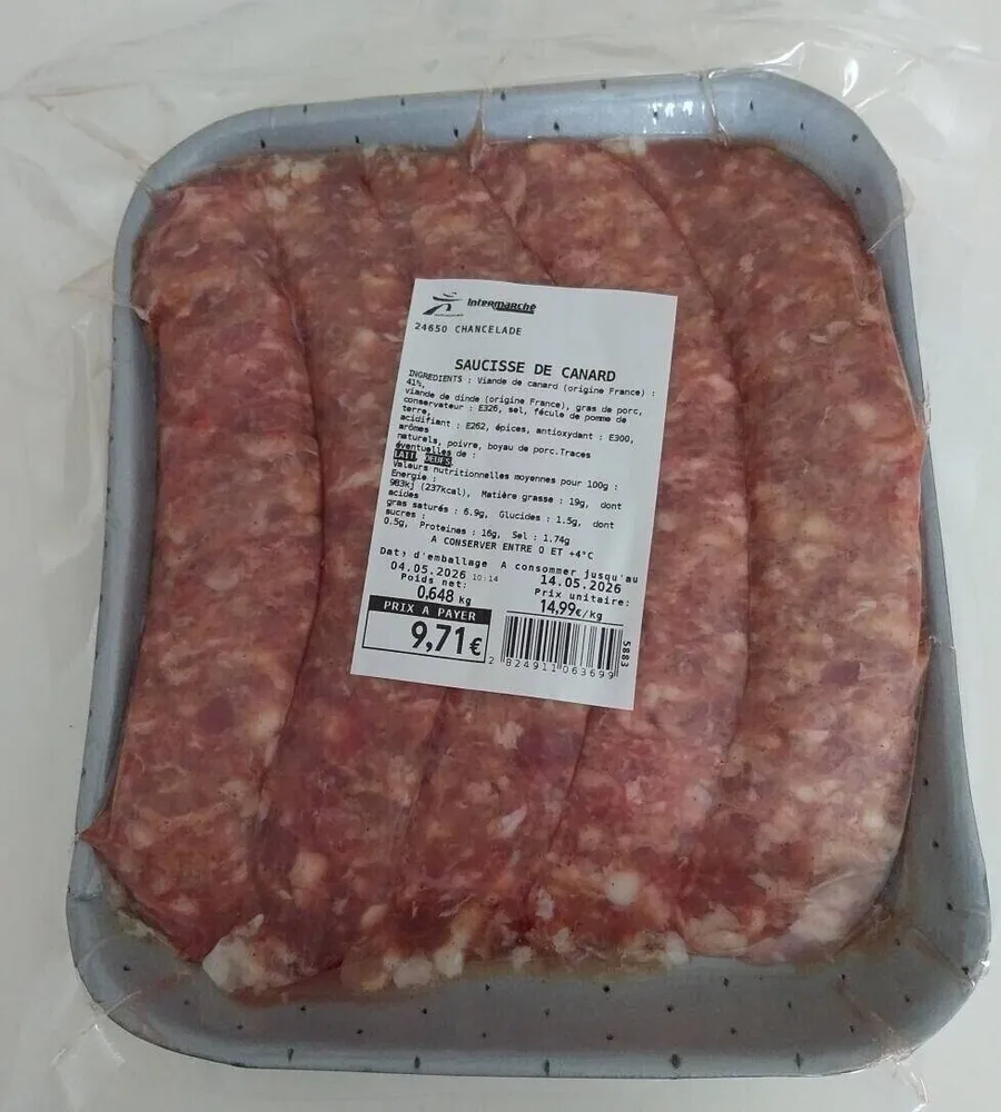 Saucisse de canard