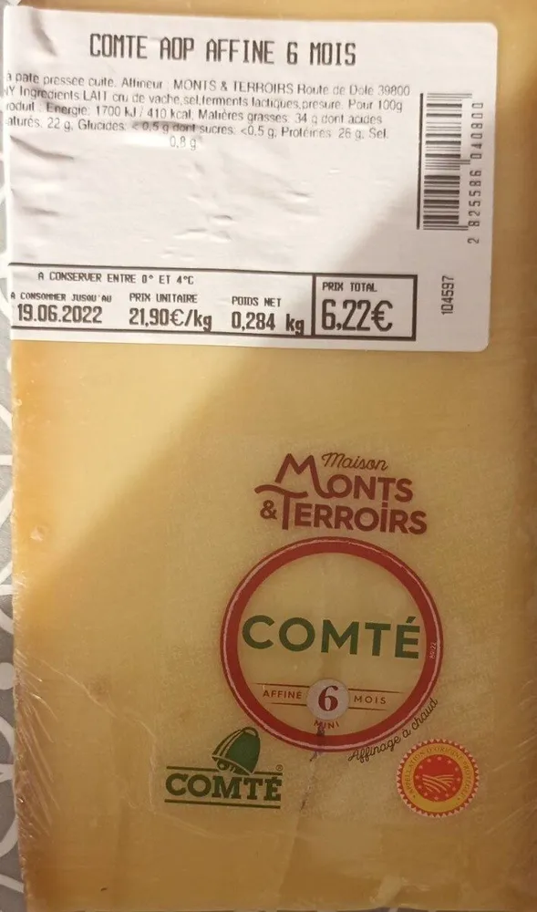 Comte AOP affiné 6 mois