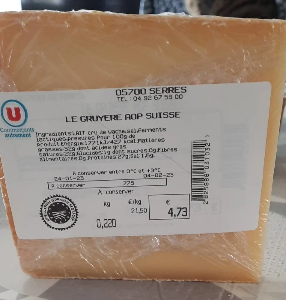 Gruyère AOP Suisse