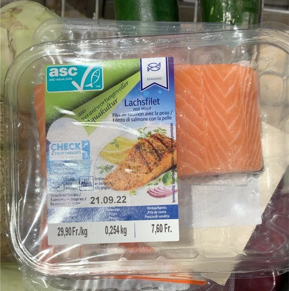 Saumon avec peau