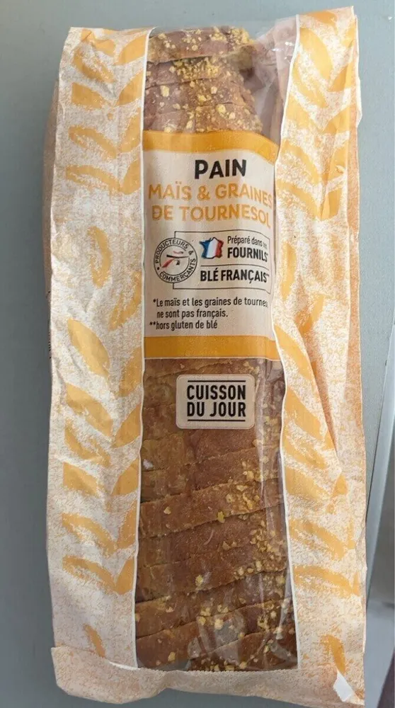 Pain mais et graines de tournesol