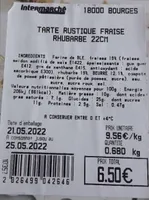 Tarte rustique fraise rhubarbe
