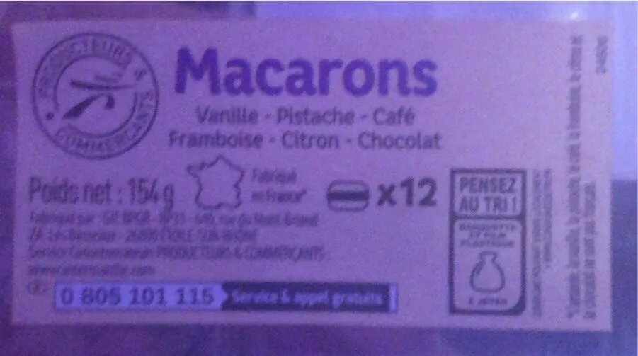 Macaron x12 decongeles