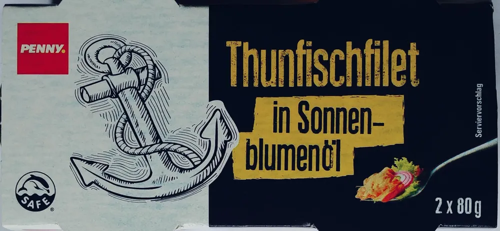 Thunfischfilets geschnitten in Sonnenblumenöl