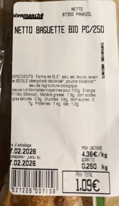 Netto baguette bio