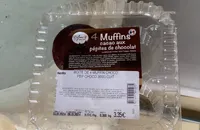 4 Muffins cacao aux pépites de chocolat