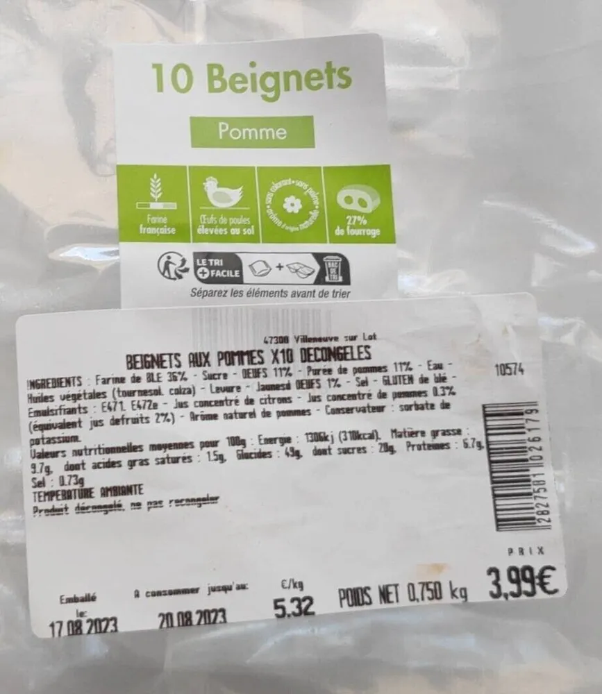 10 beignets Pomme