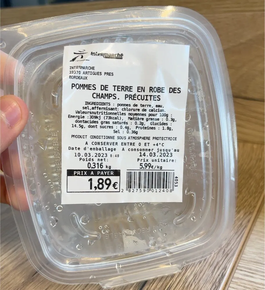 pomme de terre en robe des champs