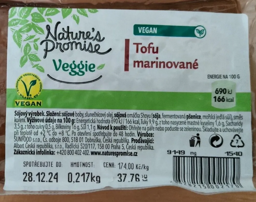 Marinated tofu
