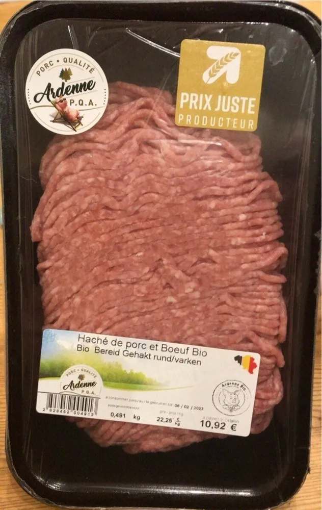 Haché de porc et bœuf