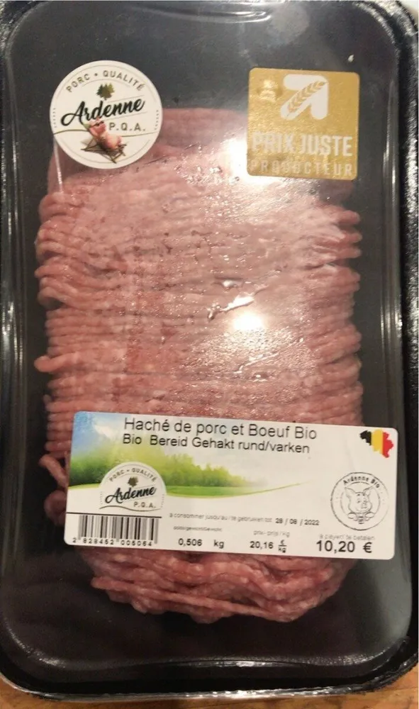 Haché de porc et boeuf bio