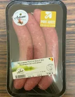 Saucisses porc et boeuf bio