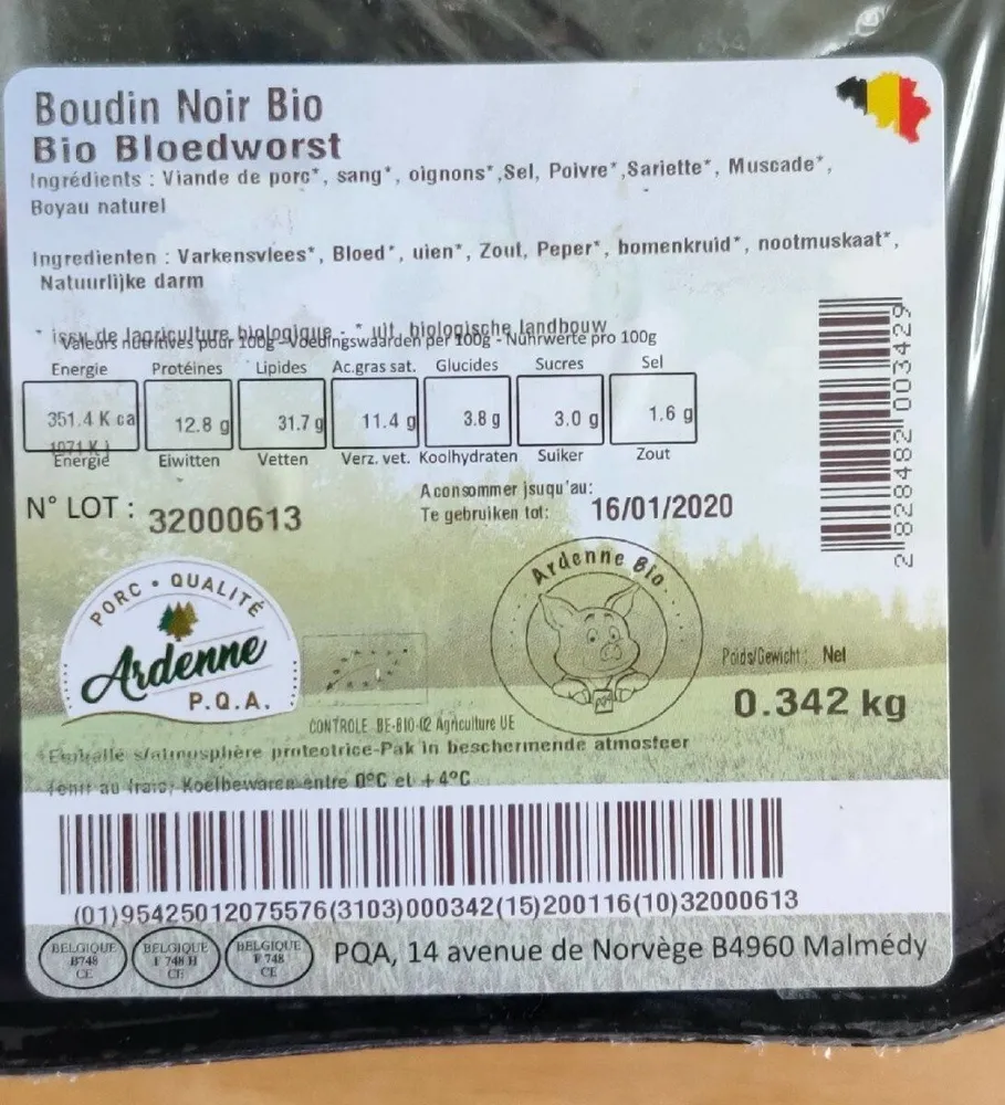 Boudin Noir Bio