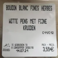 Boudin blanc fines herbes