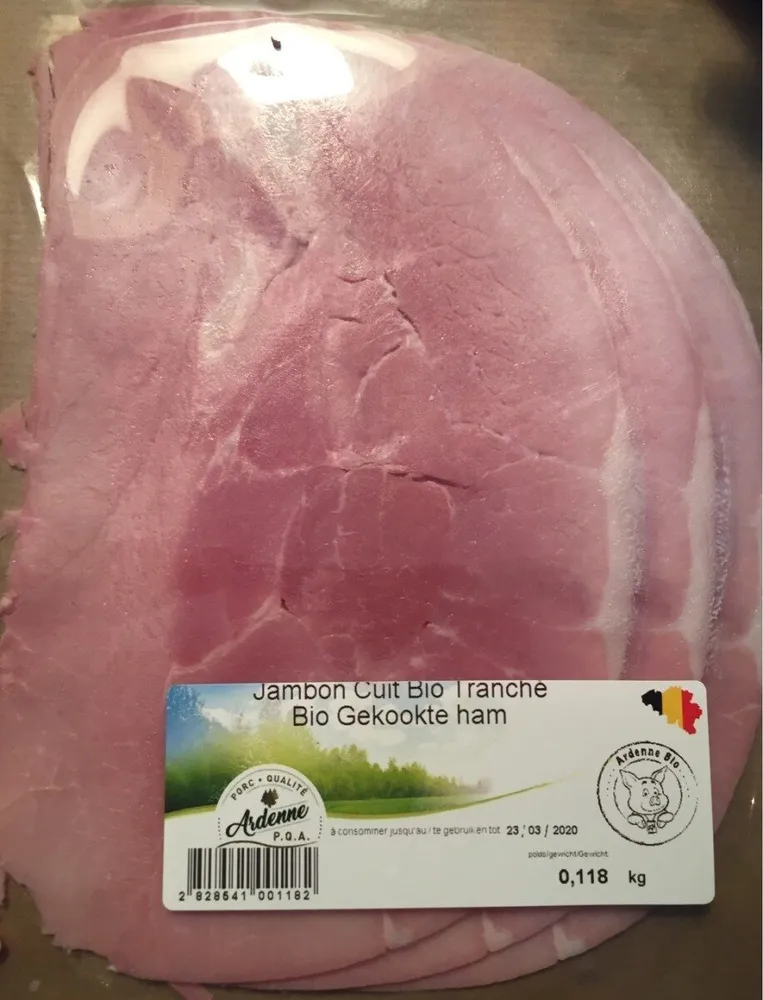 Jambon cuit bio tranché