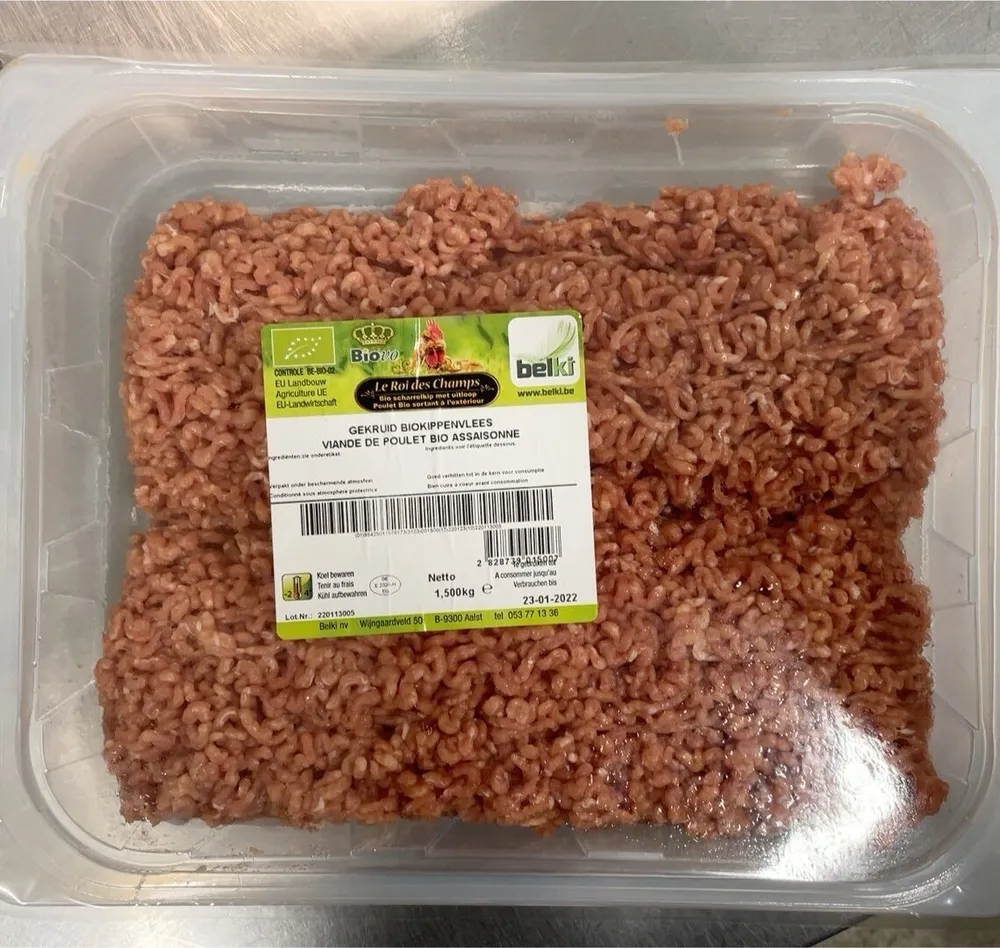 Viande de poulet assaisonné