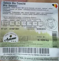 Salami bio tranché