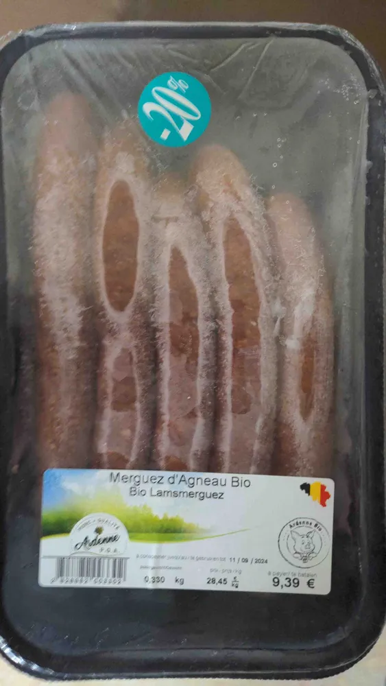 Merguez d'agneau Bio