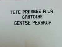 Tête pressée à la gantoise