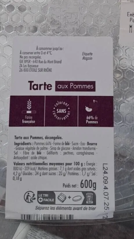 Tarte aux pommes