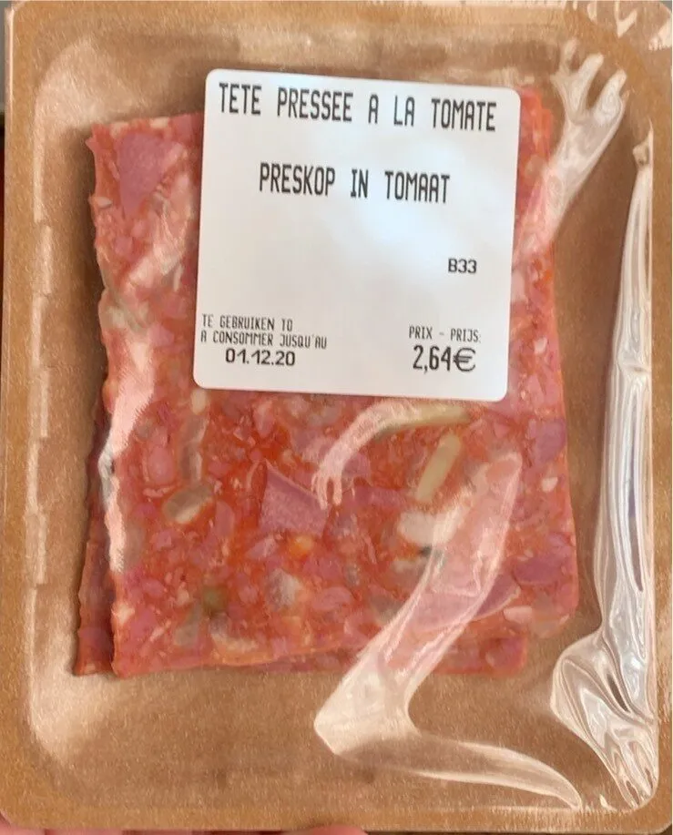 Tête pressée a la tomate