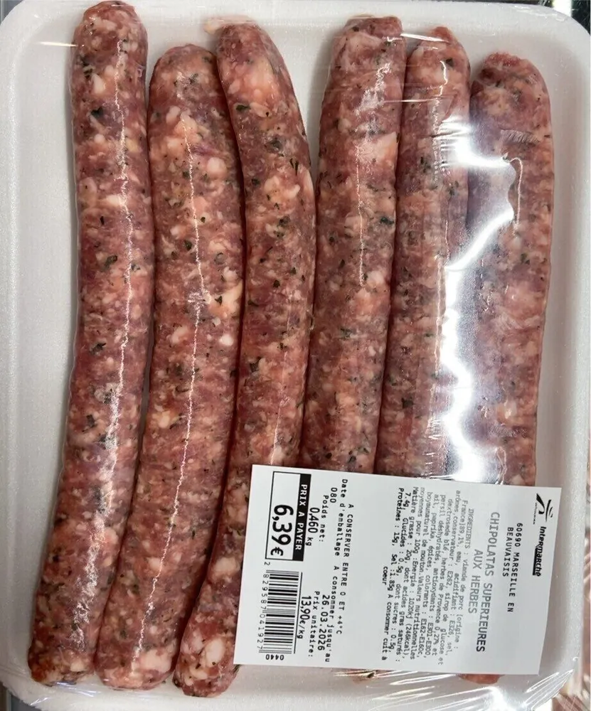Chipolatas superieures aux herbes
