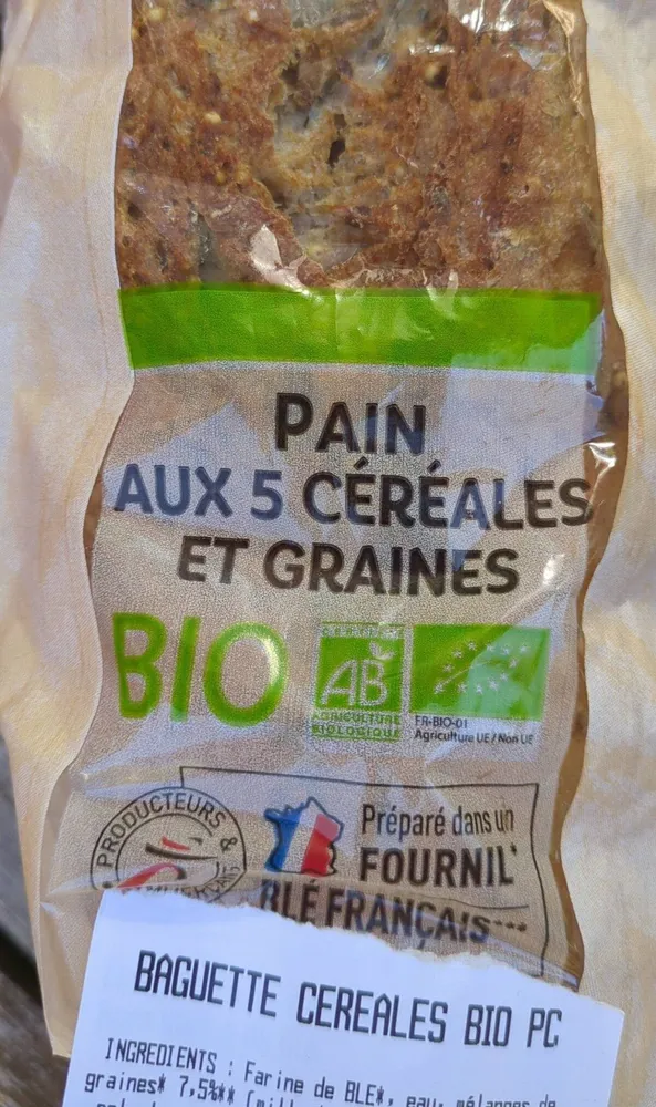 Baguette aux 5 céréales Bio