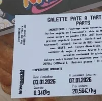 Galette pâte à tartiner 4 parts