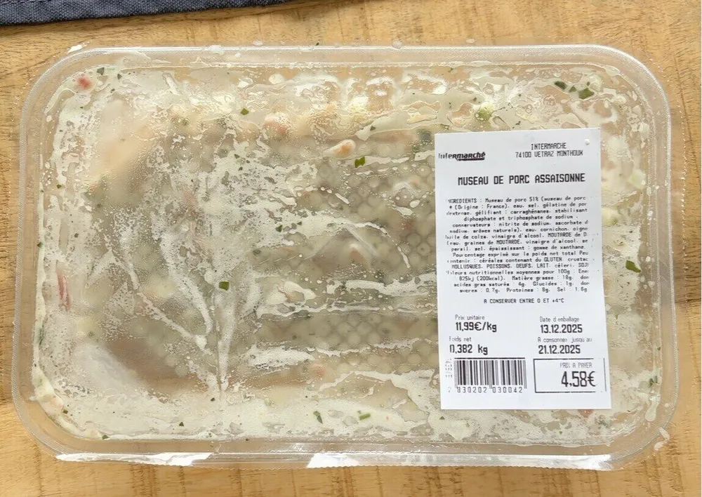 Museau de porc assaisoné
