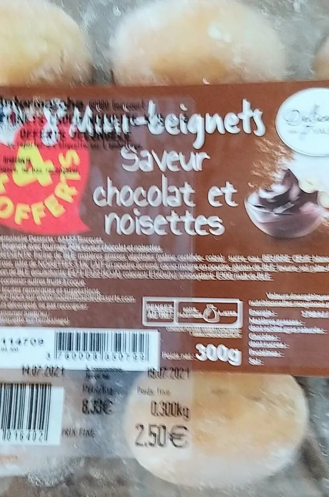 Mini-beignets (Saveur chocolat et noisettes)
