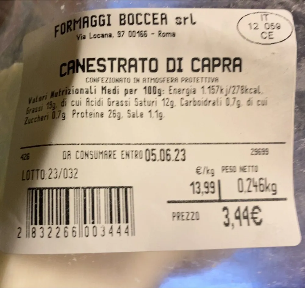 Canestrato di capra