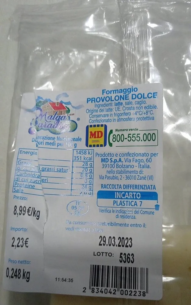 Malga paradiso provolone