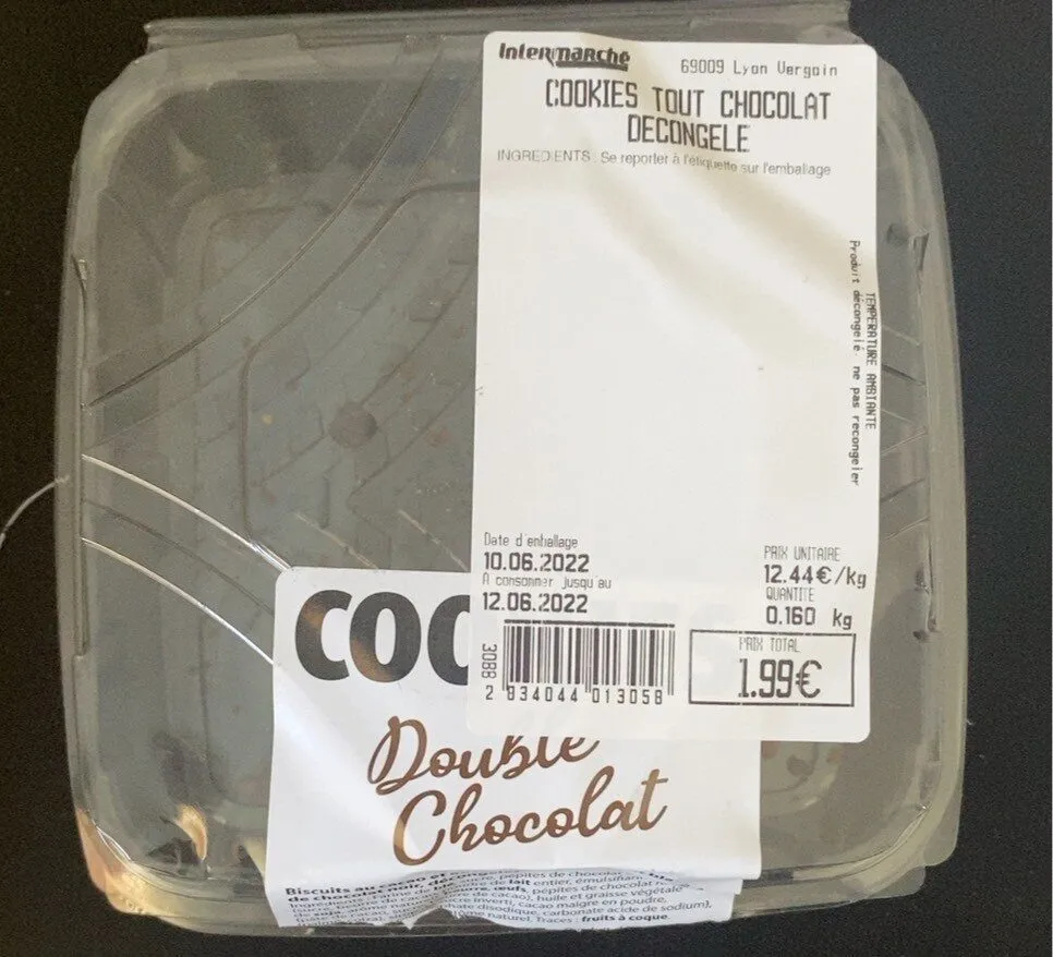 COOKIES TOUT CHOCOLAT DECONGELE