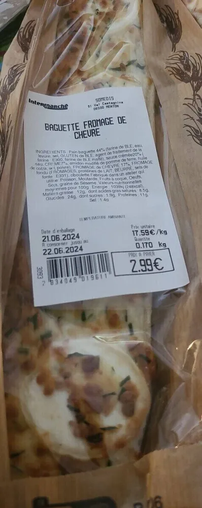 Baguette fromage de chevre