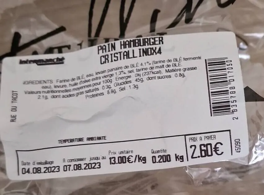 Pain hamburger