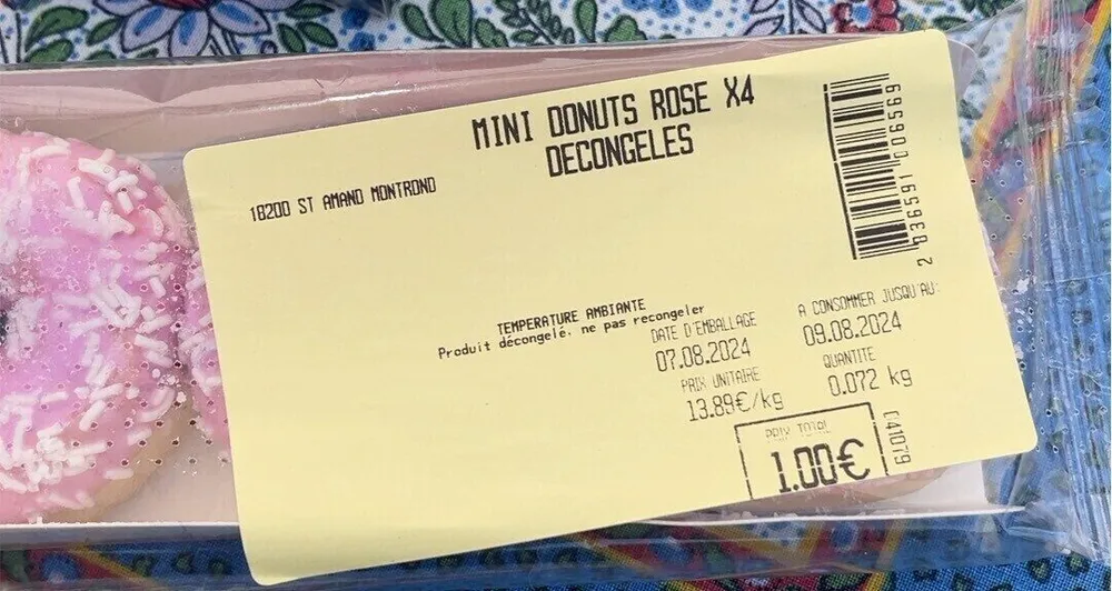 Mini Donut Rose X4 Decongelés