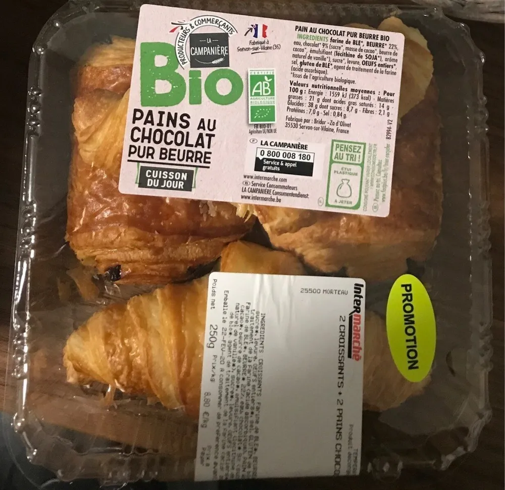 Pains au chocolat pur beurre