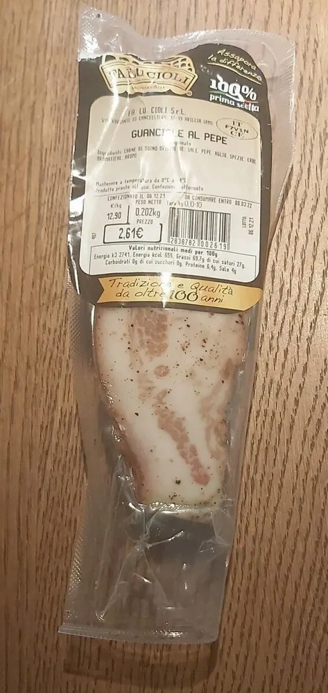 Guanciale al pepe
