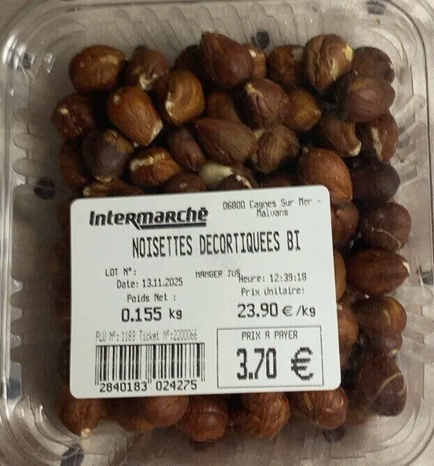Noisettes décortiquées bi