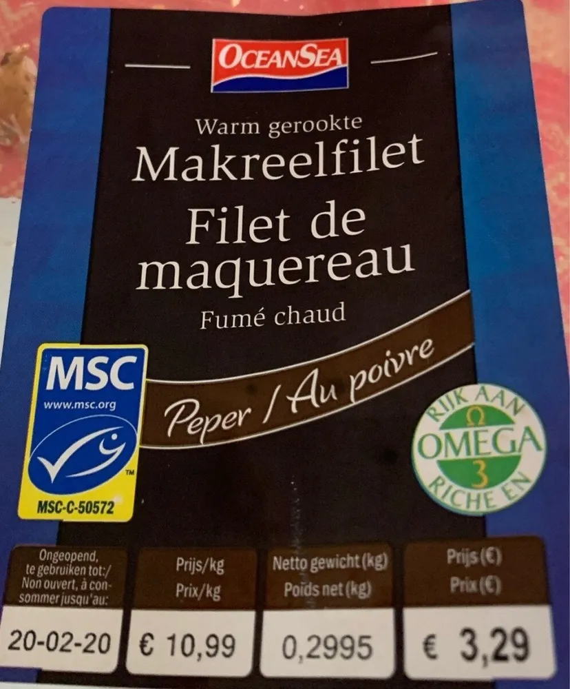 Filet de maquereau fume