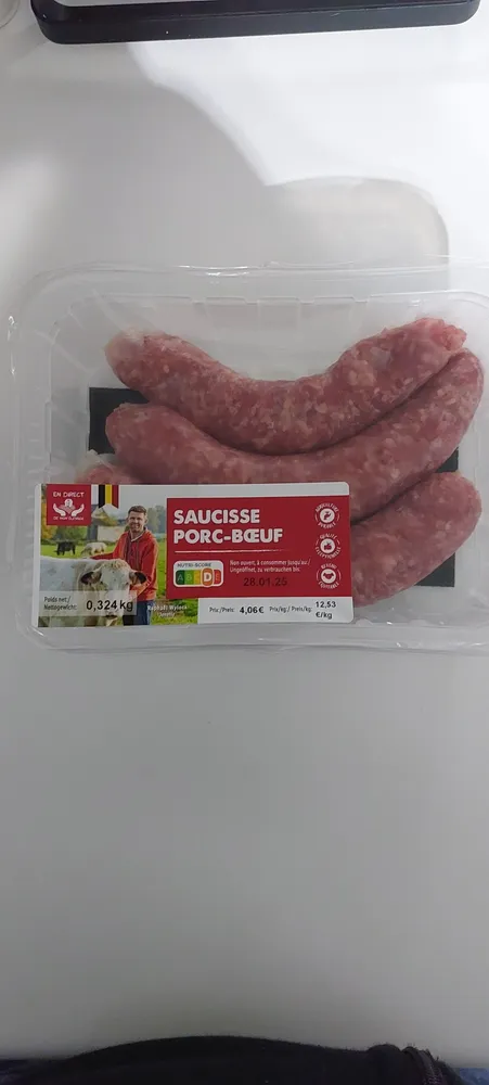 Saucisse porc-boeuf