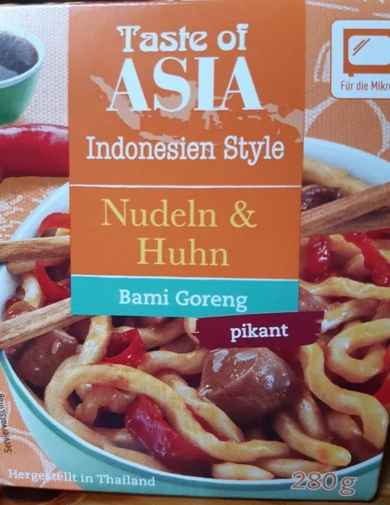 Indonesien Style Nudeln & Huhn Bami Goreng