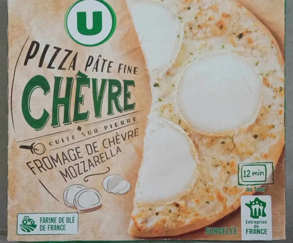 Pizza chèvre et mozzarella