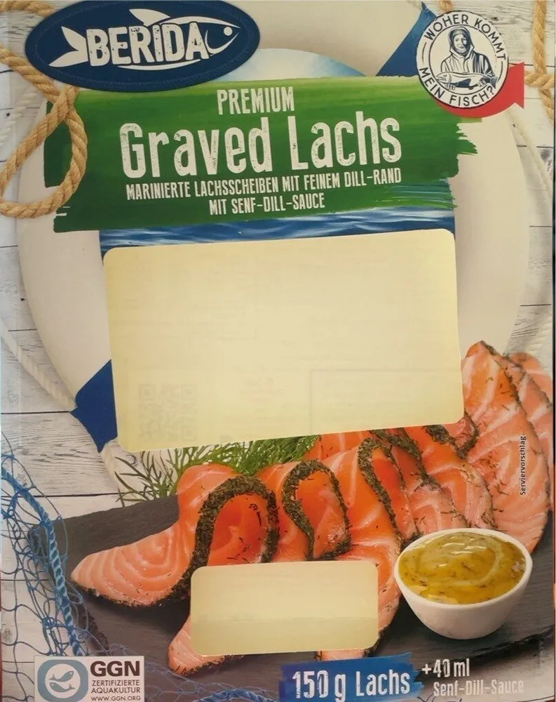 Graved Lachs mit Senf-Dill-Sauce