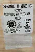 Chiffonnade de viande des grisons