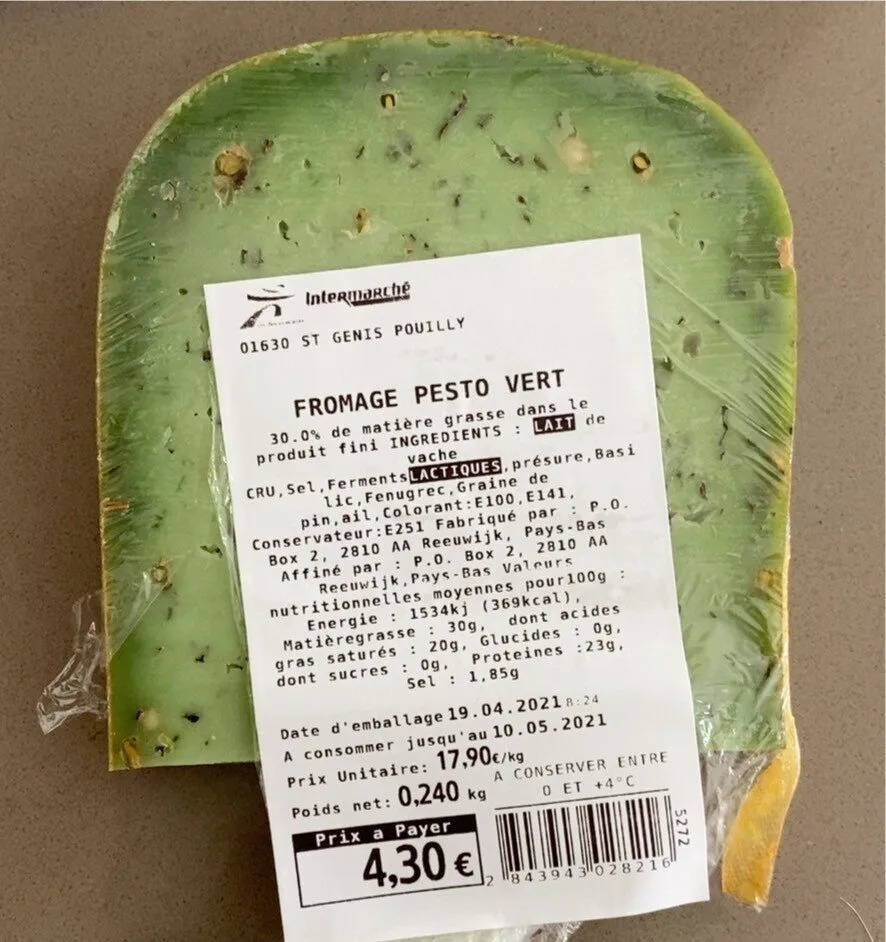 Fromage pesto vert