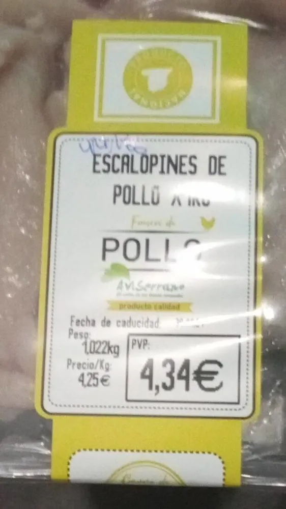 Escalopines de pollo