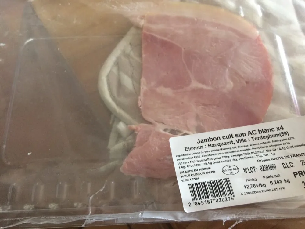 Jambon cuit sup AC blanc