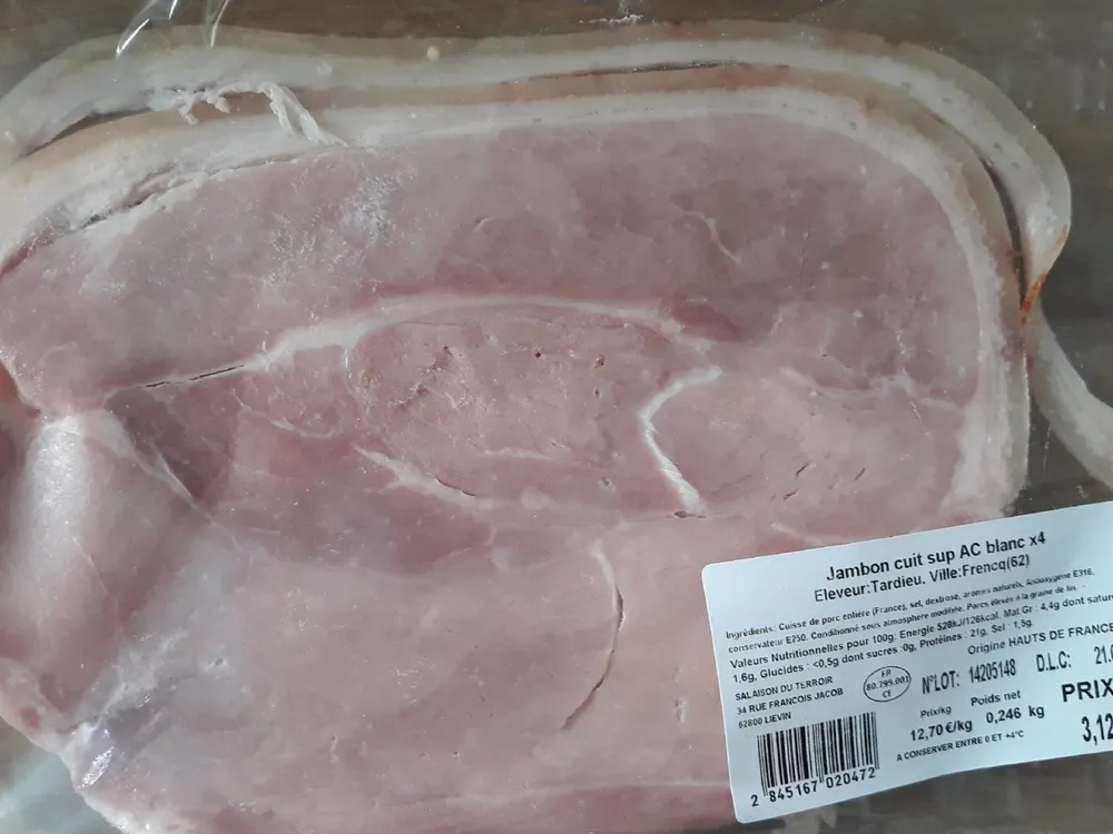 Jambon blanc sup cuit