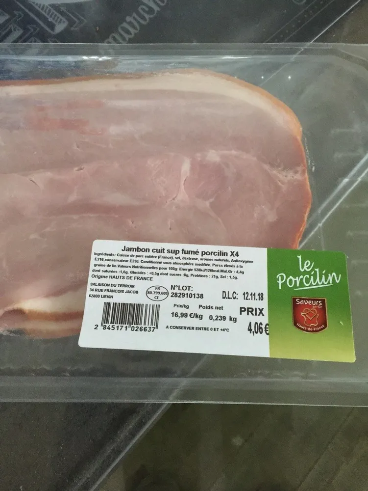Jambon cuit fume